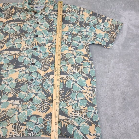 Salty Crew Island Daze Short Sleeve Woven Button-Up Shirt - Gold Size X-Large - Picture 6 of 8